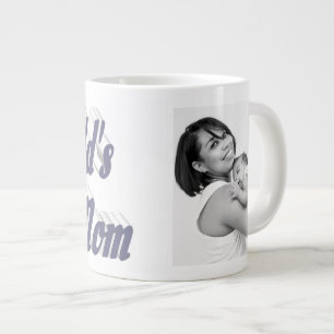Grande Tasse Texte gris photo de la meilleure maman