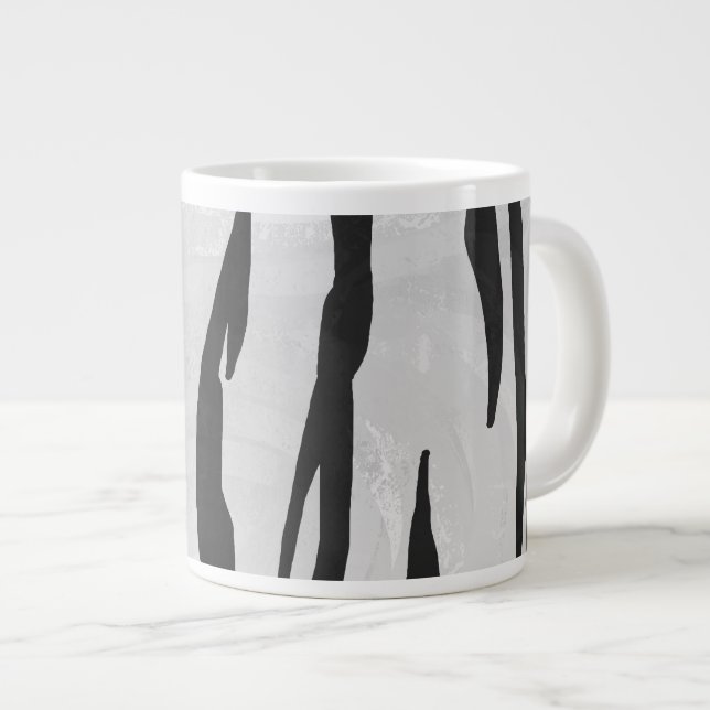 Grande Tasse Tiger noir et blanc (Devant droit)