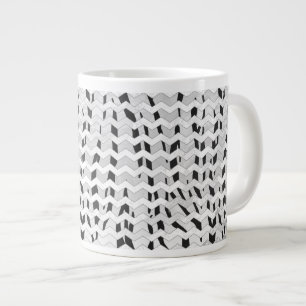 Grande Tasse Tigre Cheveron noir et blanc