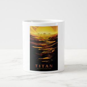Grande Tasse Titan la plus grande lune de la planète Saturne