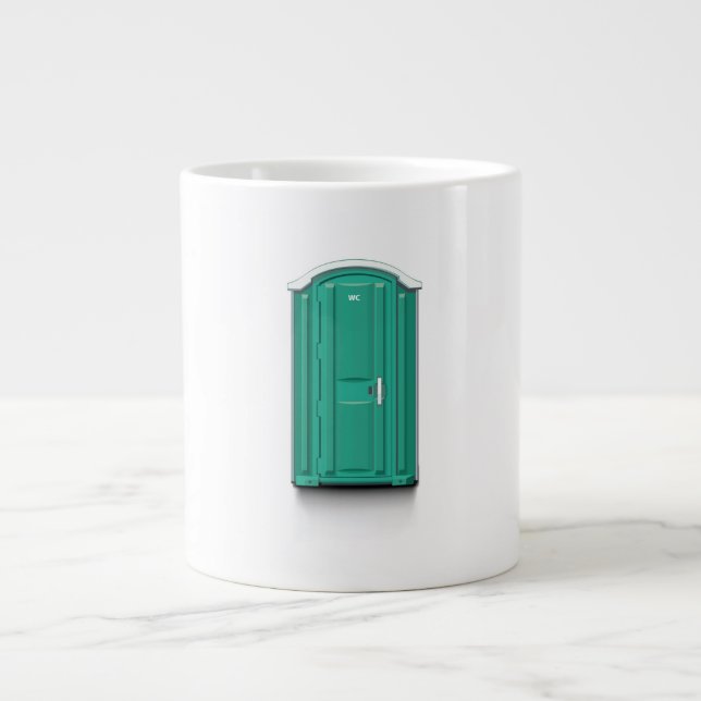 Grande Tasse Toilette de Portable de turquoise (Devant)