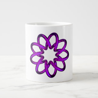 Grande Tasse Tore Violet Néon Sur Fond Noir