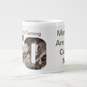 Grande Tasse Tour de 50 ans Photo d'enfant Nom Anniversaire