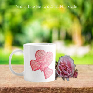 Grande Tasse Trio en dentelle vintage