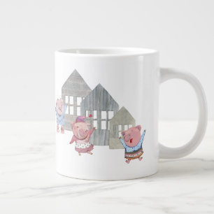 Grande Tasse Trois petits cochons avec leurs maisons