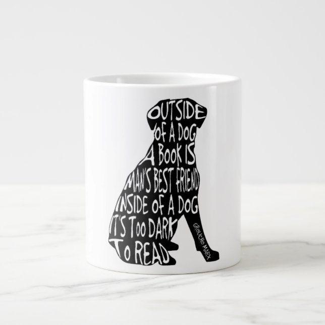 Grande Tasse Trop sombre à lire (Devant)