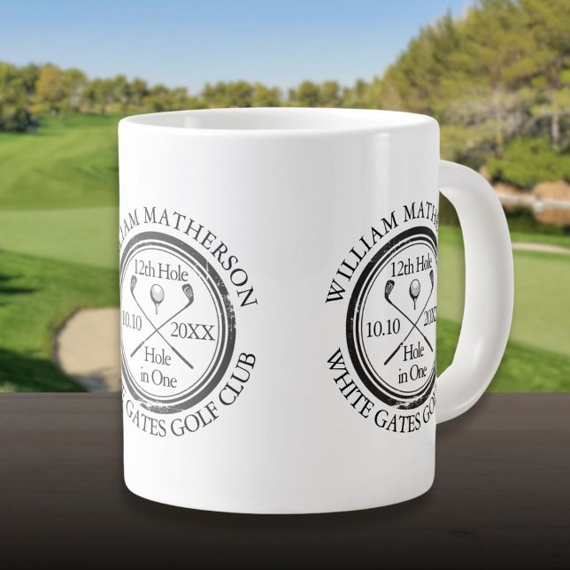 Grande Tasse Trou de golf en un personnalisé (Golf Hole in One Personalized Giant Coffee Mug)