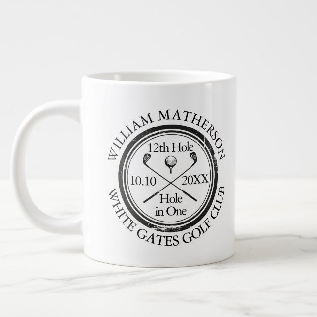 Grande Tasse Trou de golf personnalisé en un seul félicitations (Gauche)