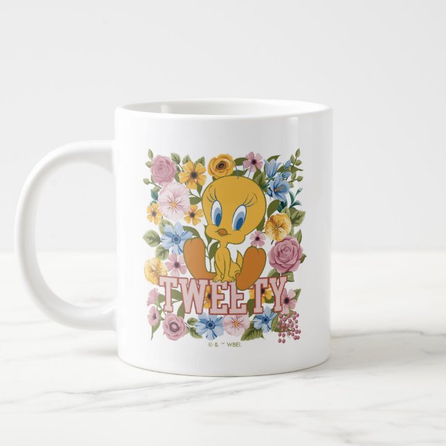 Grande Tasse TWEETY™ Floral Embroidery Graphic (Gauche)