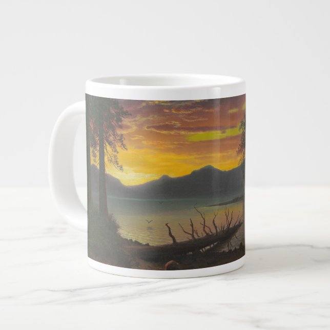 Grande Tasse Twilight, lac Tahoe, vers 1870 (huile sur toile) (Devant gauche)