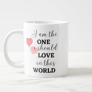Grande Tasse typographie je suis celui que je devrais aimer tas