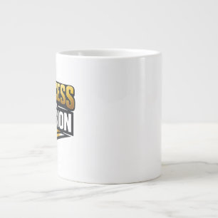 Grande Tasse Typographie Success Gold sur fond noir