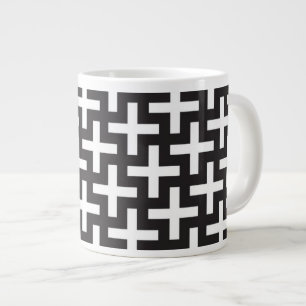 Grande Tasse Un b&w modèle fait avec "plus" le signe