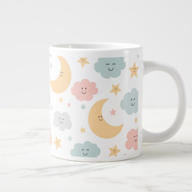 Grande Tasse Un beau regard dans le Motif du ciel (Droite)