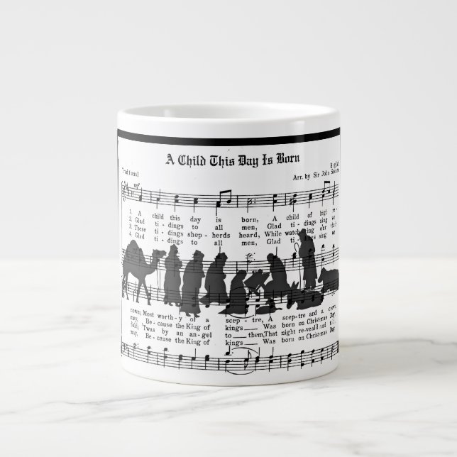 Grande Tasse Un enfant aujourd'hui est né (Devant)
