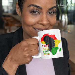 Grande Tasse Un Fier Noir Femme Noir Mois d'Histoire Drapeau