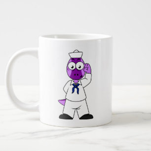 Grande Tasse Un marin de la marine Pachycephalosaurus Dinosaur.