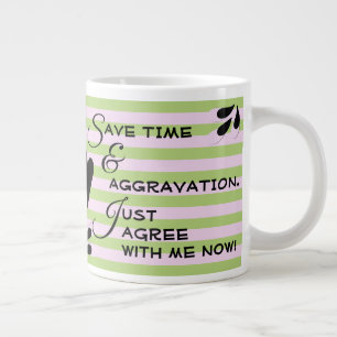 Grande Tasse Un message humoristique sur la typographie