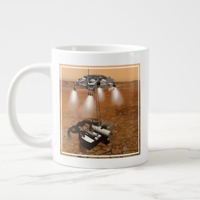 Grande Tasse Un Véhicule Ascent Quittant Mars. (Gauche)