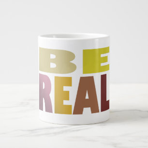 Grande Tasse Un vrai message de design en lettres chunky