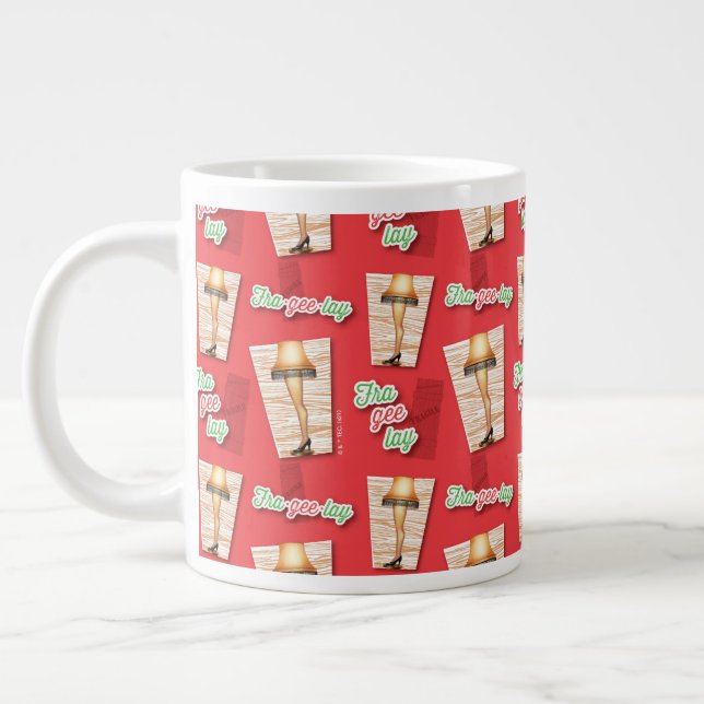 Grande Tasse Une histoire de Noël | Motif de lampes à lèvres (Gauche)