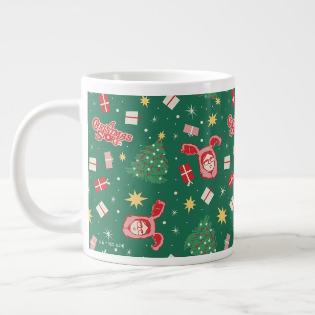 Grande Tasse Une histoire de Noël | Motif d'icône de Noël (Gauche)