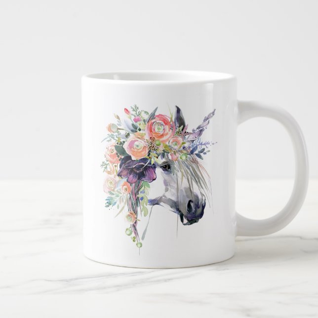 Grande Tasse Unicorne en fleurs (Droite)
