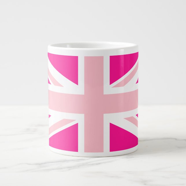 Grande Tasse Union Jack rose profond (Devant)