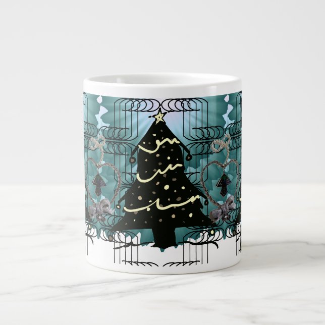 Grande Tasse Unique Christmas Tree Modern Holiday Design  (Devant)
