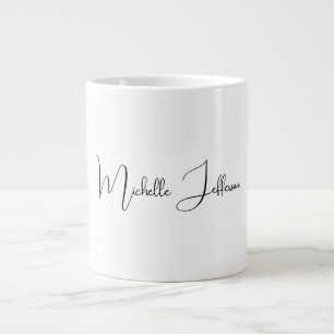 Grande Tasse Unique Stylish Moderne Calligraphie Plain