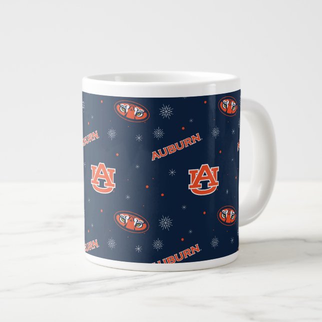 Grande Tasse Université d'Auburn | Motif de vacances (Devant droit)