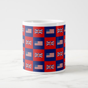 Grande Tasse USA Flag & UK Flag Pattern