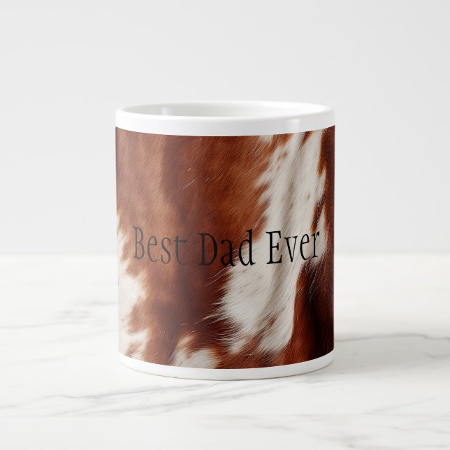 Grande Tasse Vache blanche Brown de l'Ouest (Devant)