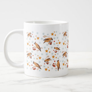 Grande Tasse Vaisseau, oiseau, baie, étoile, flocon de neige, h