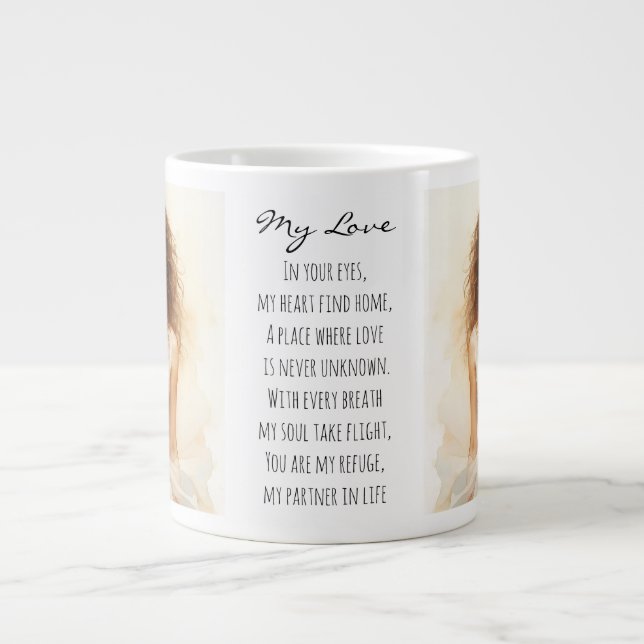 Grande Tasse Valentine day, My Love, Beautiful women in love Gi (Devant)