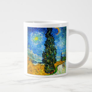 Grande Tasse Van Gogh Road avec Cypress et Star