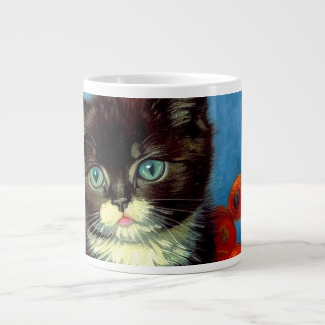 Grande Tasse Van Gogh Tuxedo Cat (Devant)