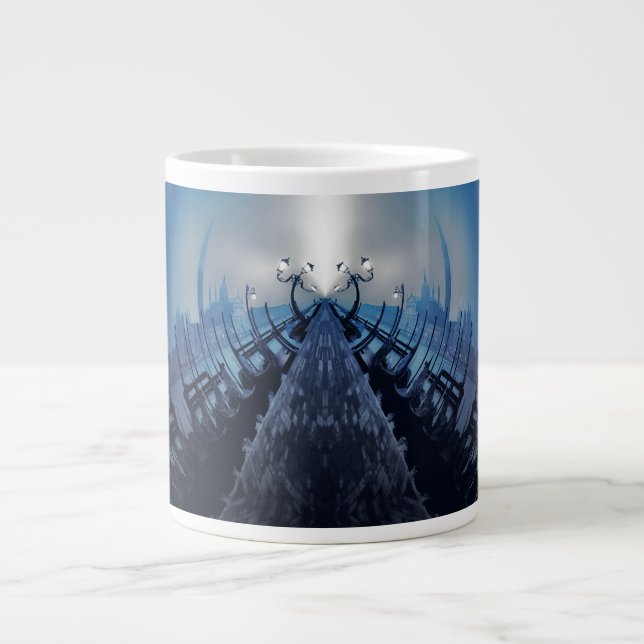 Grande Tasse VANISHING VENICE Blue Gothic Gondolas (Devant)