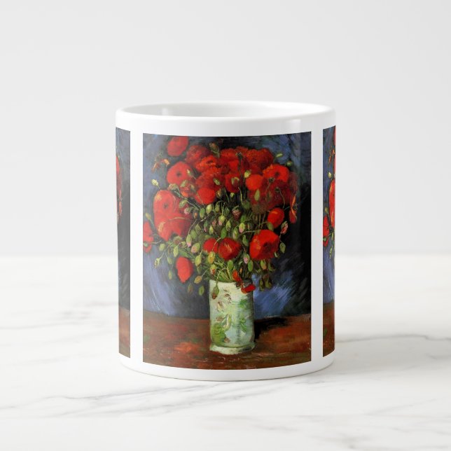 Grande Tasse Vase avec des pavots rouges par Vincent van Gogh (Devant)