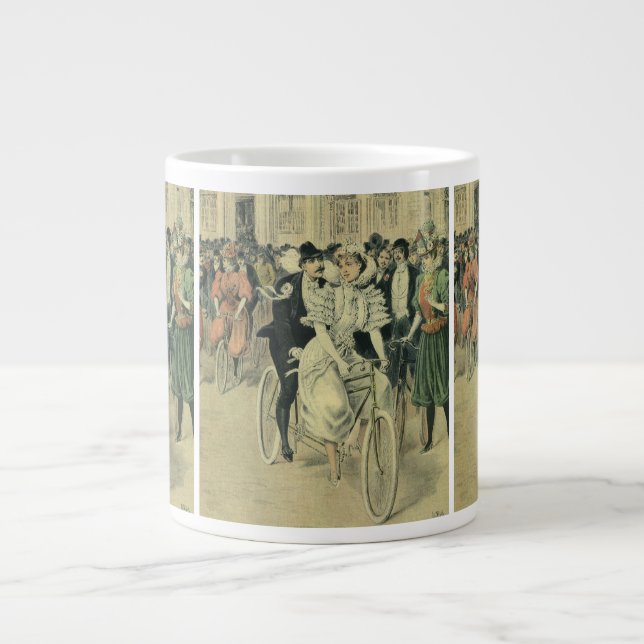 Grande Tasse Vélo neuf mariée et mariée Mariage victorienne (Devant)