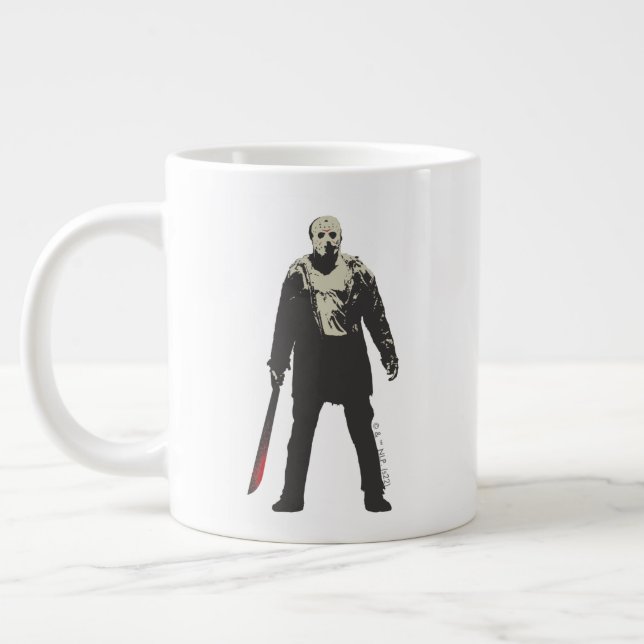 Grande Tasse Vendredi 13 | Jason Voorhees Caractère Art (Gauche)