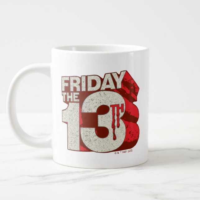 Grande Tasse Vendredi 13 | Logo 3D empilé saignant (Gauche)