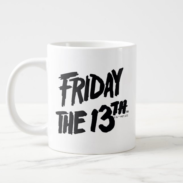 Grande Tasse Vendredi 13 | Logo empilé peint (Gauche)