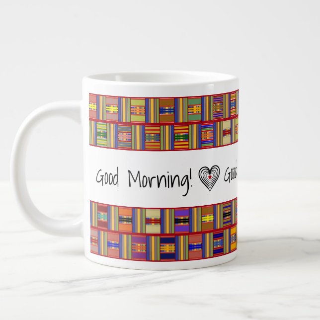 Grande Tasse Verre coloré gai Kente (Gauche)