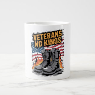 Grande Tasse Veterans No Kings USA Flag