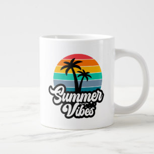 Grande Tasse Vibes d'été avec design de palmiers