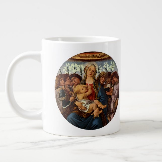Grande Tasse Vierge et enfant avec huit anges par Botticelli (Gauche)