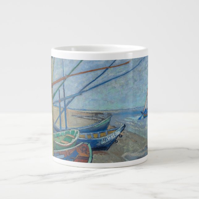 Grande Tasse Vincent Van Gogh - Bateaux de pêche sur la plage (Devant)
