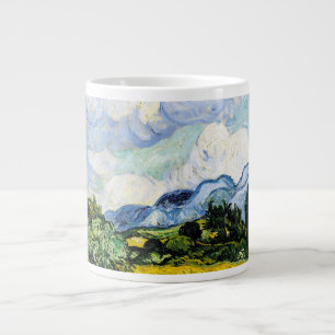 Grande Tasse Vincent Van Gogh Champ de blé avec cyprès (1889)
