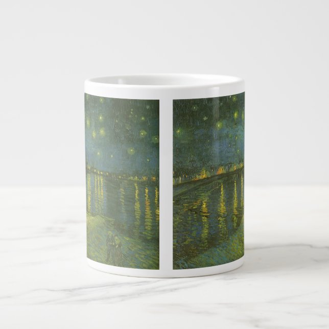 Grande Tasse Vincent van Gogh - Nuit étoilée sur le Rhône (Devant)
